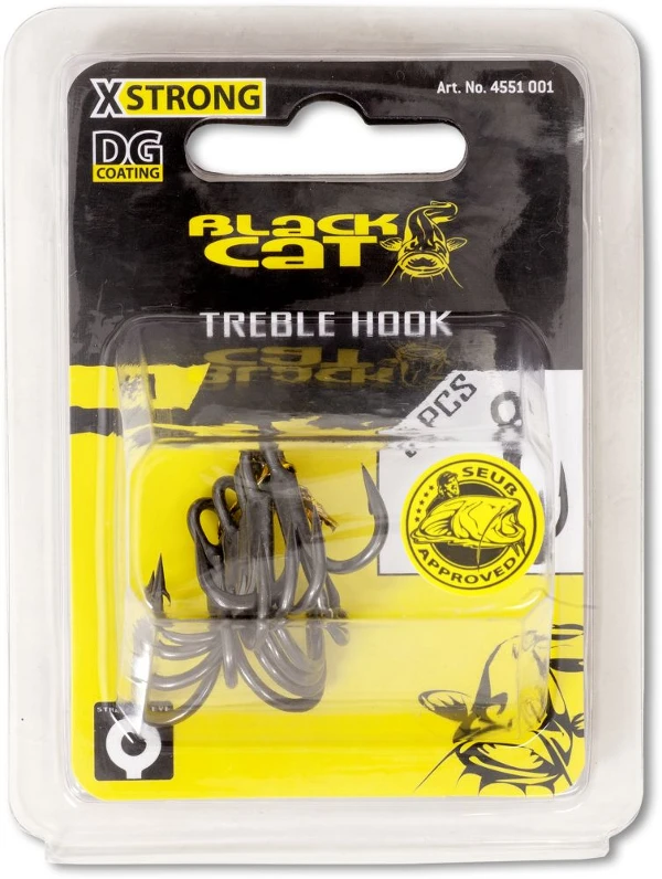 #4/0 Black Cat Treble DG DG Coating 5pcs 2 #4/0 Black Cat Treble DG DG Coating 5pcs - Afbeelding 2