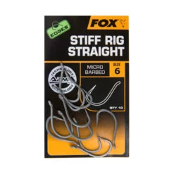 Fox Edges Stiff Rig Straight Hooks Size 6 Micro Barbed -Vissen Product Winkel 95df65c01353e696