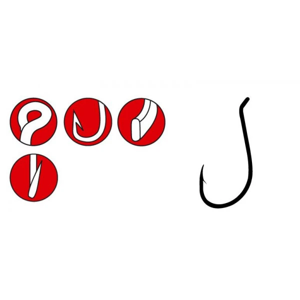 Gamakatsu LS-5314F Hooks Black (10pcs) Size 4 1 Gamakatsu LS-5314F Hooks Black (10pcs) Size 4