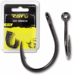 #1/0 Black Cat Cat Hooker DG DG Coating 5pcs -Vissen Product Winkel bf4aa142c7c69cd2