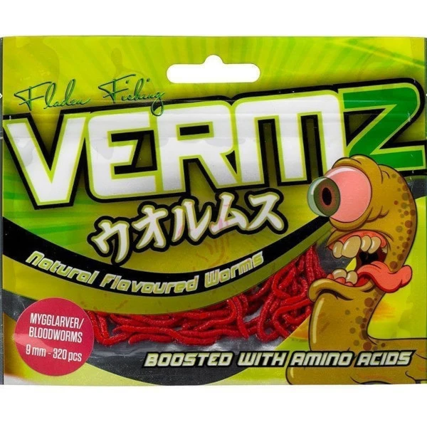 Fladen Vermz Bloodworm Natural Red 0,9cm (320 Stuks) 1 Fladen Vermz Bloodworm Natural Red 0,9cm (320 Stuks)